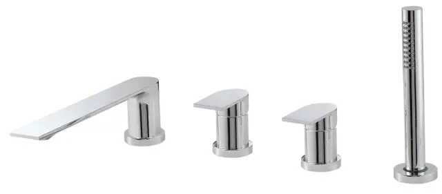 Treemme Ran Смеситель на борт ванны на 4 отверстия, с ручным душем, внешняя часть, цвет: chrome IT2268CCRNZZ