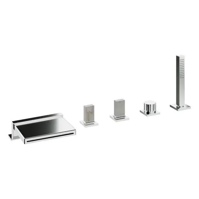 Treemme Kea Смеситель на борт ванны на 5 отверстий, с ручным душем, внешняя часть, цвет: chrome IT7A06CCK_ZZ