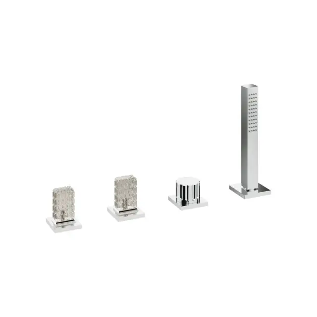 Treemme Kea Смеситель на борт ванны на 4 отверстия, с ручным душем, внешняя часть, цвет: chrome IT7A70CCR_ZZ