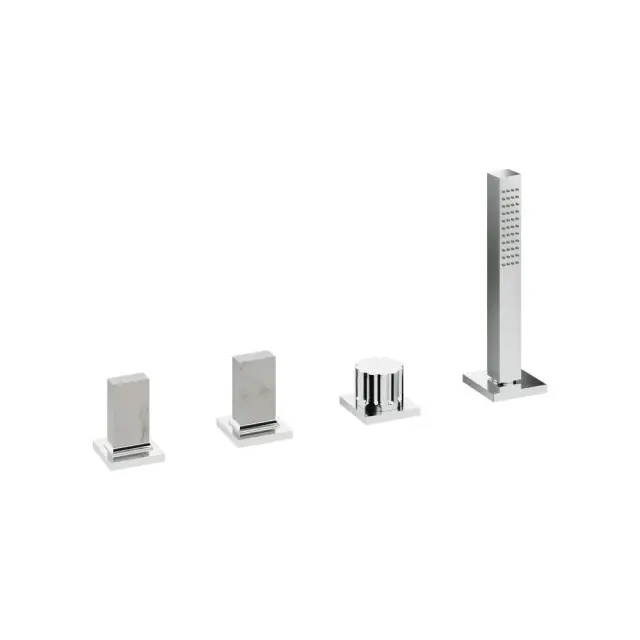 Treemme Kea Смеситель на борт ванны на 4 отверстия, с ручным душем, внешняя часть, цвет: chrome IT7A70CCK_ZZ