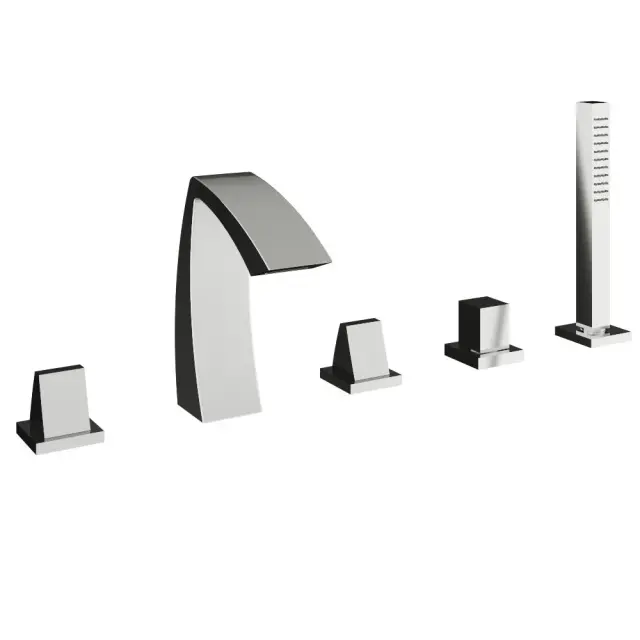 Treemme Arche Смеситель на борт ванны на 5 отверстий, с ручным душем, внешняя часть, цвет: chrome IT0706CCKAZZ