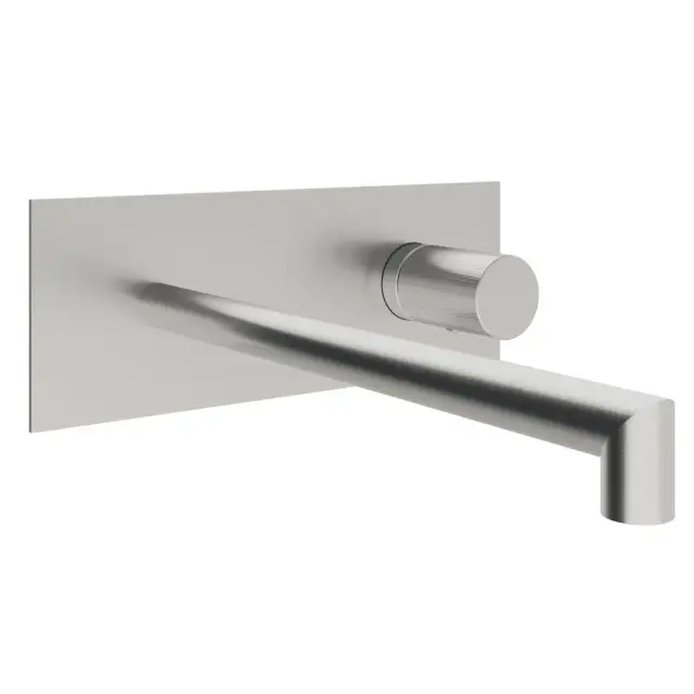 Treemme 28mm Смеситель для раковины встраиваемый, внешняя часть, излив 22см, цвет: нержавеющая сталь RWIT3BA6ISG1