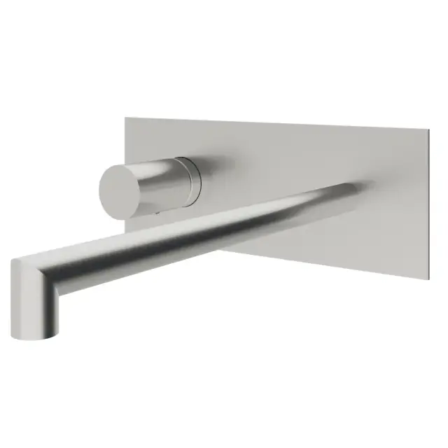 Treemme 28mm Смеситель для раковины встраиваемый, внешняя часть, излив 22см, цвет: нержавеющая сталь RWIT3BA9IS01