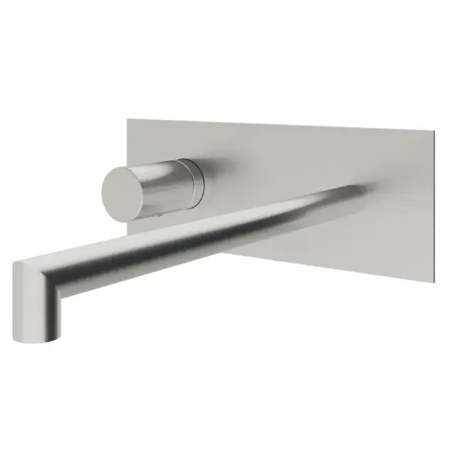 Treemme 28mm Смеситель для раковины встраиваемый, внешняя часть, излив 22см, цвет: нержавеющая сталь RWIT3BA9ISG1