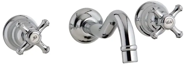 Treemme Old Italy Смеситель для раковины встраиваемый, внешняя часть, излив 21 см, цвет: chrome RWIT4452CC50