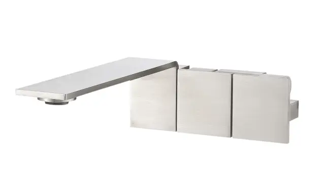 Treemme 5mm Смеситель для раковины встраиваемый, внеш. часть, излив 19,2 см, цвет: нержавеющая сталь RWIT2551IS10