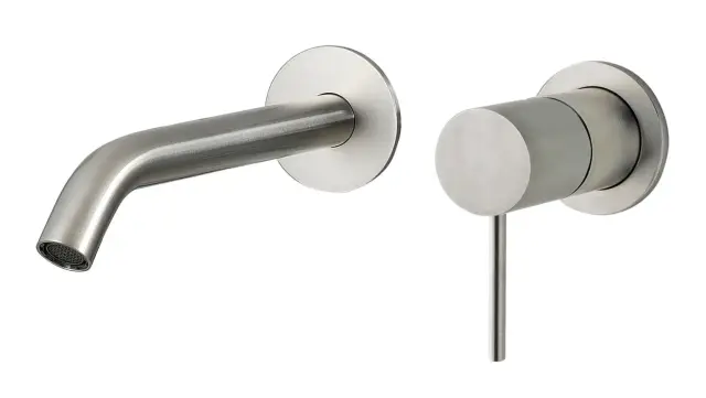 Treemme 40mm Смеситель для раковины встраиваемый, внеш. часть, излив 19,43см, цвет:нержавеющая сталь RWIT13C6IS02