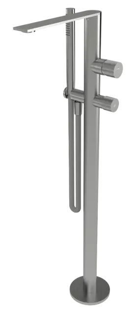 Treemme 3.6MM Смеситель для ванны напольный с ручным душем и шлангом, цвет: нержавеющая сталь RWIT9A03IS50