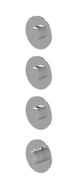 Treemme Appia Смеситель для душа термостатический встраиваемый, 3 потреб., внеш. часть, цвет: chrome RWIT3C75CCAO