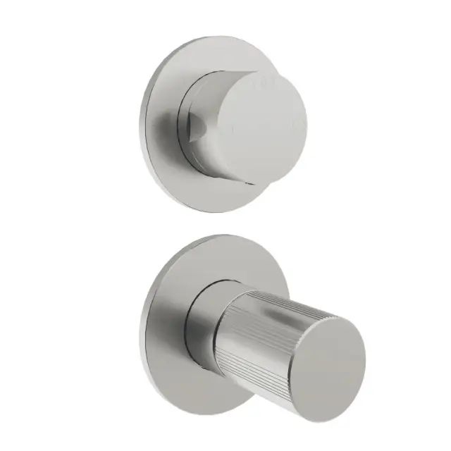 Treemme 28mm Смеситель для душа встраиваемый, 2 потребителя, внешняя часть, цвет: нержавеющая сталь RWIT3BC2ISG1