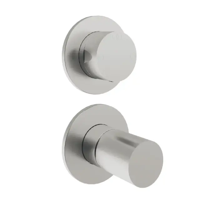 Treemme 28mm Смеситель для душа встраиваемый, 2 потребителя, внешняя часть, цвет: нержавеющая сталь RWIT3BC2IS01