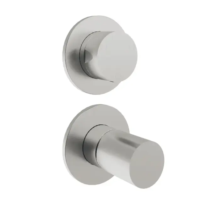 Treemme 28mm Смеситель для душа встраиваемый, 3 потребителя, внешняя часть, цвет: нержавеющая сталь RWIT3BC3IS01