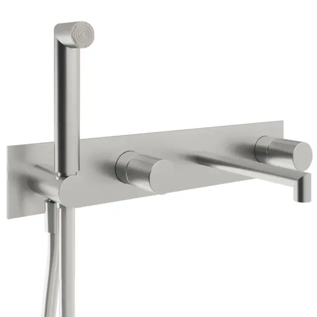 Treemme 28mm Смеситель для душа встраиваемый, 2 потребителя, внешняя часть, цвет: нержавеющая сталь RWIT3BD7ISG1