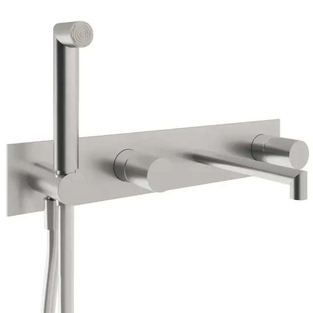 Treemme 28mm Смеситель для душа встраиваемый, 2 потребителя, внешняя часть, цвет: нержавеющая сталь RWIT3BD7IS01