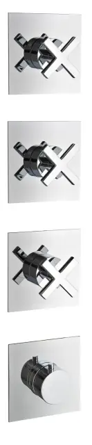 Treemme Line Смеситель для душа термостатический встраиваемый, 3 потреб., внешняя часть, цвет:chrome RWIT7275CC33