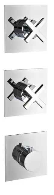 Treemme Line Смеситель для душа термостатический встраиваемый, 2 потреб., внешняя часть, цвет:chrome RWIT7274CC33