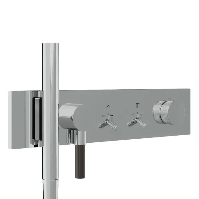 Treemme Watt Смеситель для душа термостатический встраиваемый, 2 потреб., внешняя часть, цвет:chrome RWIT2B91CC01