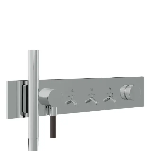 Treemme Watt Смеситель для душа термостатический встраиваемый, 3 потреб., внешняя часть, цвет:chrome RWIT2B97CC01