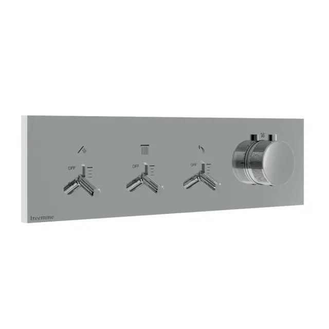 Treemme Watt Смеситель для душа термостатический встраиваемый, 3 потреб., внешняя часть, цвет:chrome RWIT2B94CC01