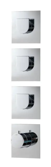 Treemme Ran Смеситель для душа термостатический встраиваемый, 3 потреб., внешняя часть, цвет: chrome RWIT7275CC55