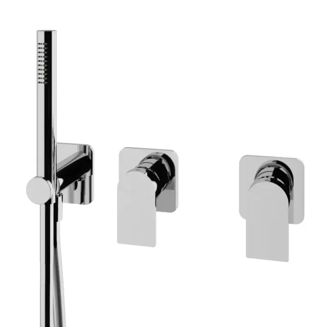 Treemme Ran Смеситель для душа встраиваемый, 2 потребителя, внешняя часть, цвет: chrome RWIT22D9CC01