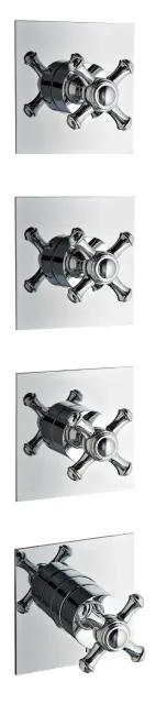 Treemme Old Italy Смеситель для душа термостатический встр., 3 потребителя, внеш. часть, цвет:chrome RWIT7275CC45