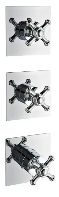 Treemme Old Italy Смеситель для душа термостатический встр., 2 потребителя, внеш. часть, цвет:chrome RWIT7274CC45