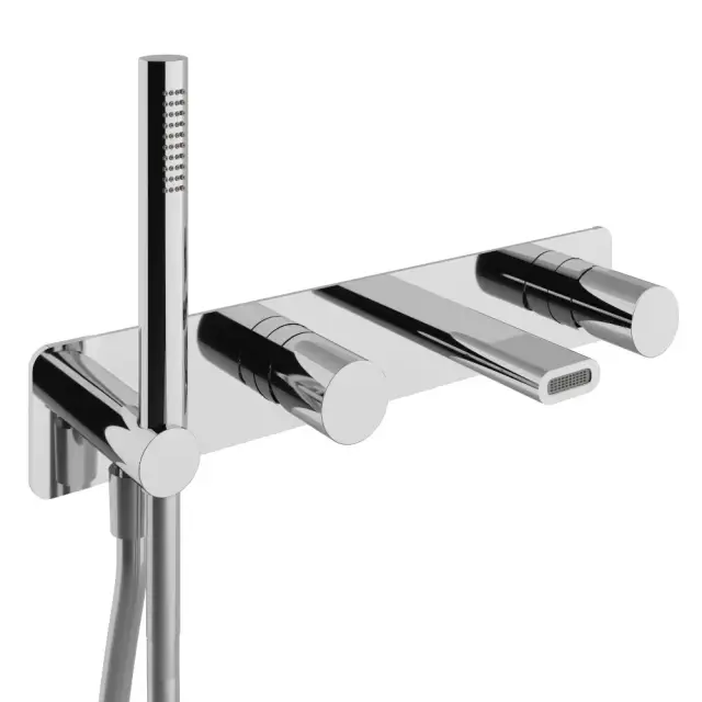 Treemme Nanotech Смеситель для душа встраиваемый, 2 потребителя, внешняя часть, цвет: chrome RWIT54D7CC01