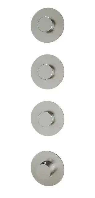 Treemme 22mm Смеситель для душа термостат. встр., 3 потреб., внешняя часть, цвет: нержавеющая сталь RWIT6075IS01