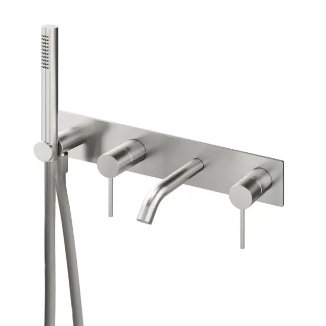 Treemme 40mm Смеситель для душа встраиваемый, 2 потребителя, внешняя часть, цвет: нержавеющая сталь RWIT13D7IS03