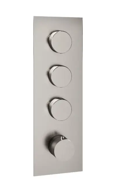 Treemme 22mm Смеситель для душа термостат. встр., 3 потреб., внешняя часть, цвет: нержавеющая сталь RWIT6094IS03