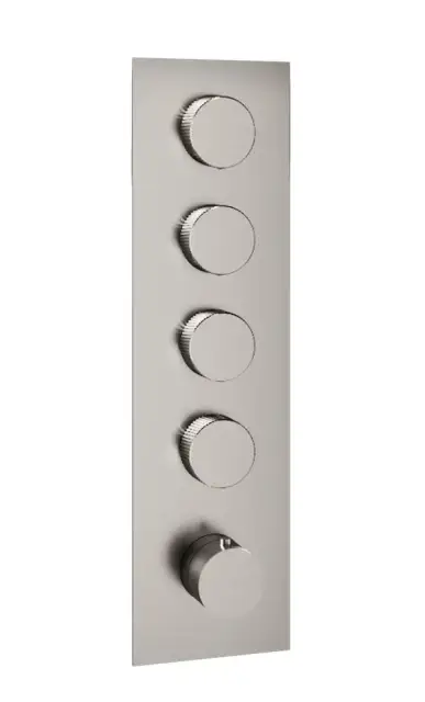 Treemme 22mm Смеситель для душа термостат. встр., 4 потреб., внешняя часть, цвет: нержавеющая сталь RWIT6097IS31