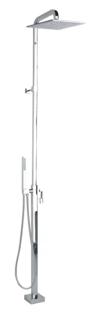 Treemme X-change mono Душевая колонна напольная, руч. душ 1 вид струи, шланг, верх. душ, цвет:chrome RWIT7762CC10