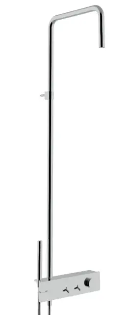 Treemme Watt Душевая стойка: термостат. смеситель, руч. и верх. душ 1 вид струи, шланг, цвет: chrome IT2B60CCWAZZ