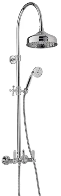 Treemme Old Italy Душевая стойка: смеситель, ручной душ 1 вид струи, шланг, верхний душ, цвет:chrome IT4490CCSOZZ