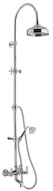 Treemme Old Italy Душевая стойка: смеситель, ручной душ 1 вид струи, шланг, верхний душ, цвет:chrome IT4483CCSOZZ
