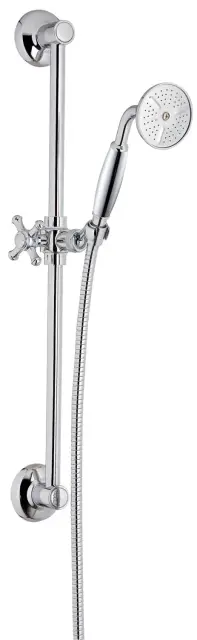 Treemme Old Italy Душевой гарнитур: душевая лейка 1 вид струи, штанга, шланг, держатель, цвет:chrome RWIT4467CC01