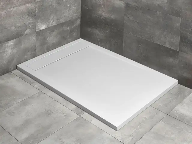 Radaway Teos F Поддон для душа из композита, 120х80х3h см с крышкой слива, цвет: white HTF12080-04