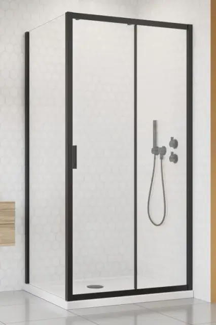 Radaway Alienta S Боковая стенка, прозрачная 5 мм, Easy Clean 90х190h см, цвет: black 10270090-54-01