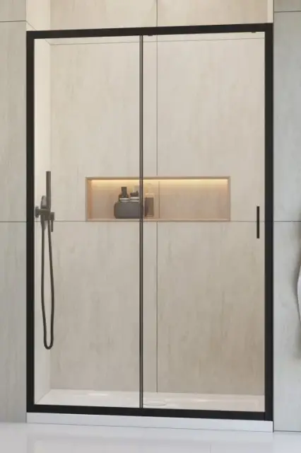 Radaway Alienta DWJ Душевая дверь в нишу прозрачная 5 мм, Easy Clean 120х190h см, цвет: black 10260120-54-01