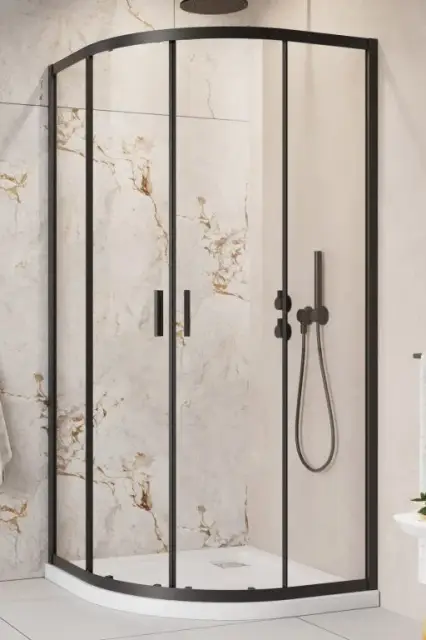 Radaway Alienta A Душевой уголок 80х90х190h см, универсальный, Easy Clean, цвет: black 10228080-54-01
