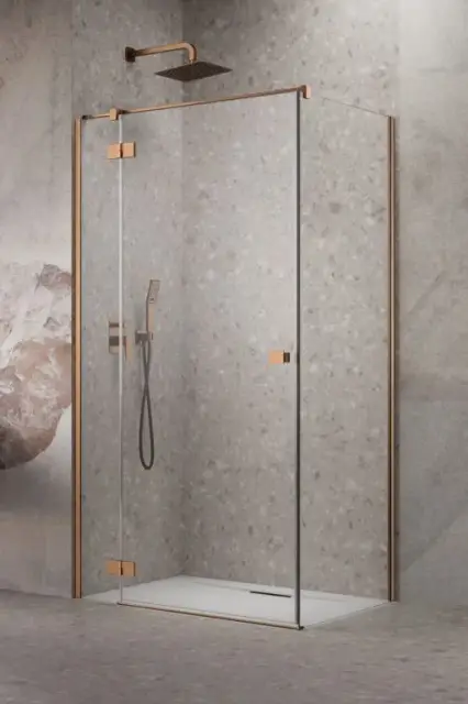 Radaway Essenza KDJ Душевая дверь, левая 6 мм, Easy Clean 100х200h см, цвет: brushed copper 1385040-93-01L