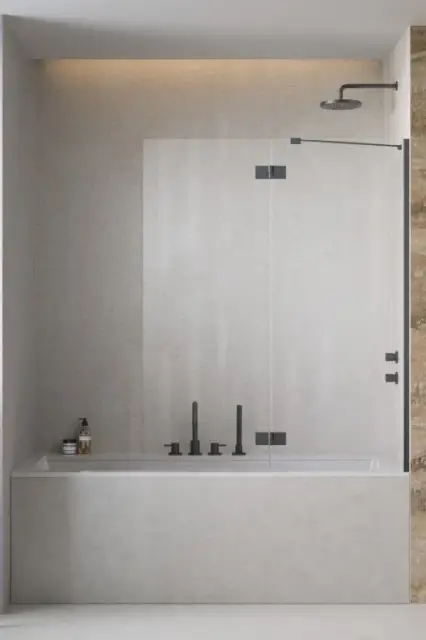 Radaway Essenza PND II Шторка на ванну распашная, Easy Clean 110х150h см, цвет: brushed gunmetal 110002110-92-01L