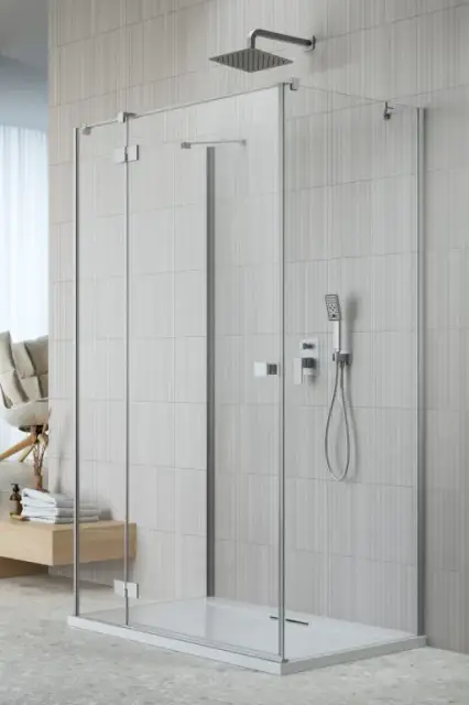 Radaway Essenza KDJ+S Душевая дверь, правая 6 мм, Easy Clean 90х200h см, цвет: brushed nickel 1385020-91-01R