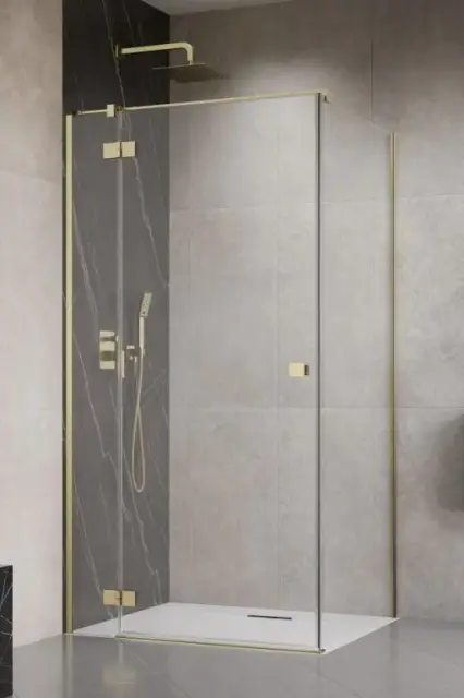 Radaway Essenza KDJ Душевая дверь, левая 6 мм, Easy Clean 90х200h см, цвет: brushed gold 1385044-99-01L