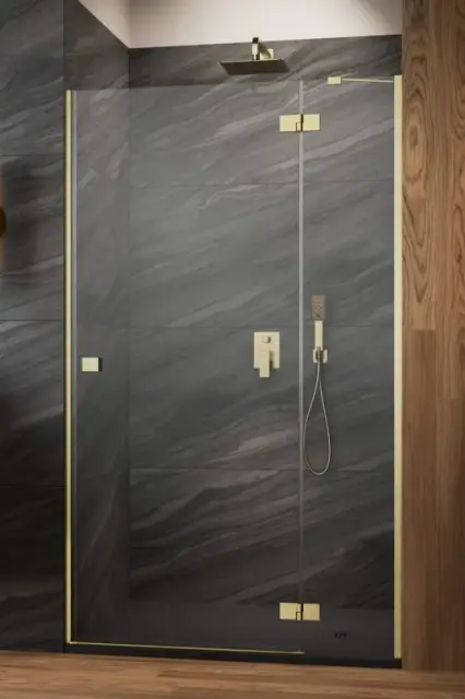 Radaway Essenza DWJ Душевая дверь в нишу, правая 6 мм, Easy Clean 90х200h см, цвет: brushed gold 1385013-99-01R