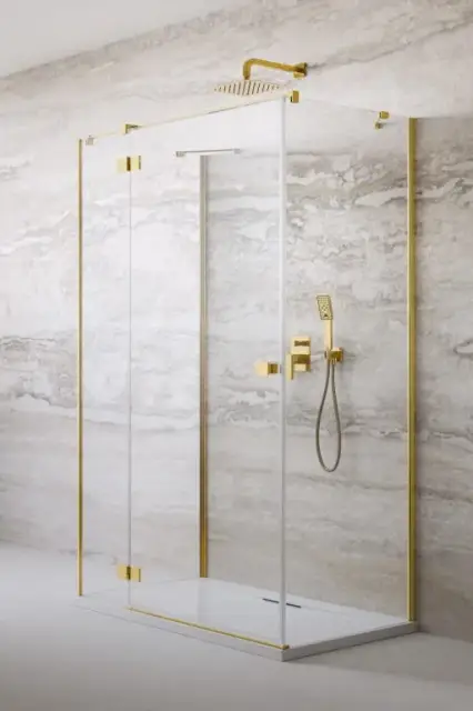 Radaway Essenza KDJ+S Душевая дверь, правая, прозрачная 6 мм, Easy Clean 120х200h см, цвет: gold 1385024-09-01R