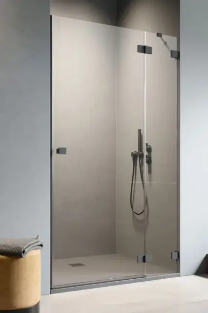 Radaway Essenza Pro DWJ Душевая дверь в нишу, левая 6 мм, Easy Clean 110х200h см, цвет: black 10099110-54-01L