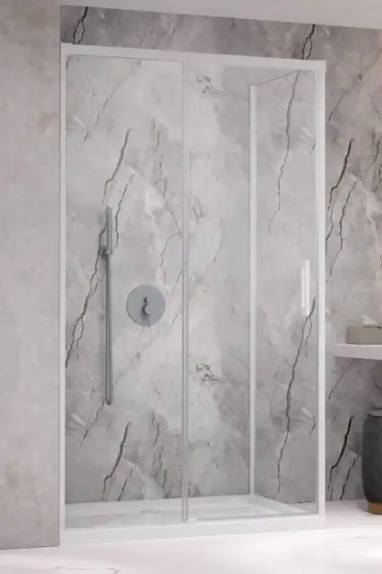 Radaway Idea KDJ Душевая дверь, левая, прозрачная 6 мм, Easy Clean 120х200h см, цвет: white 387042-04-01L