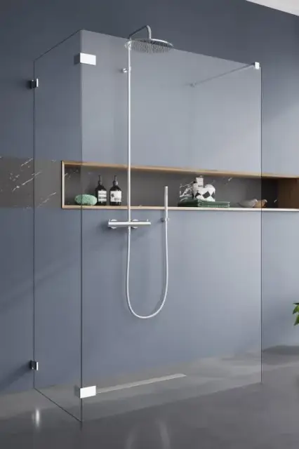 Radaway Euphoria Walk In W Фронтальная стенка, прозр. 8 мм, Easy Clean 80х200h см, цвет: хром глянец 383170-01-01